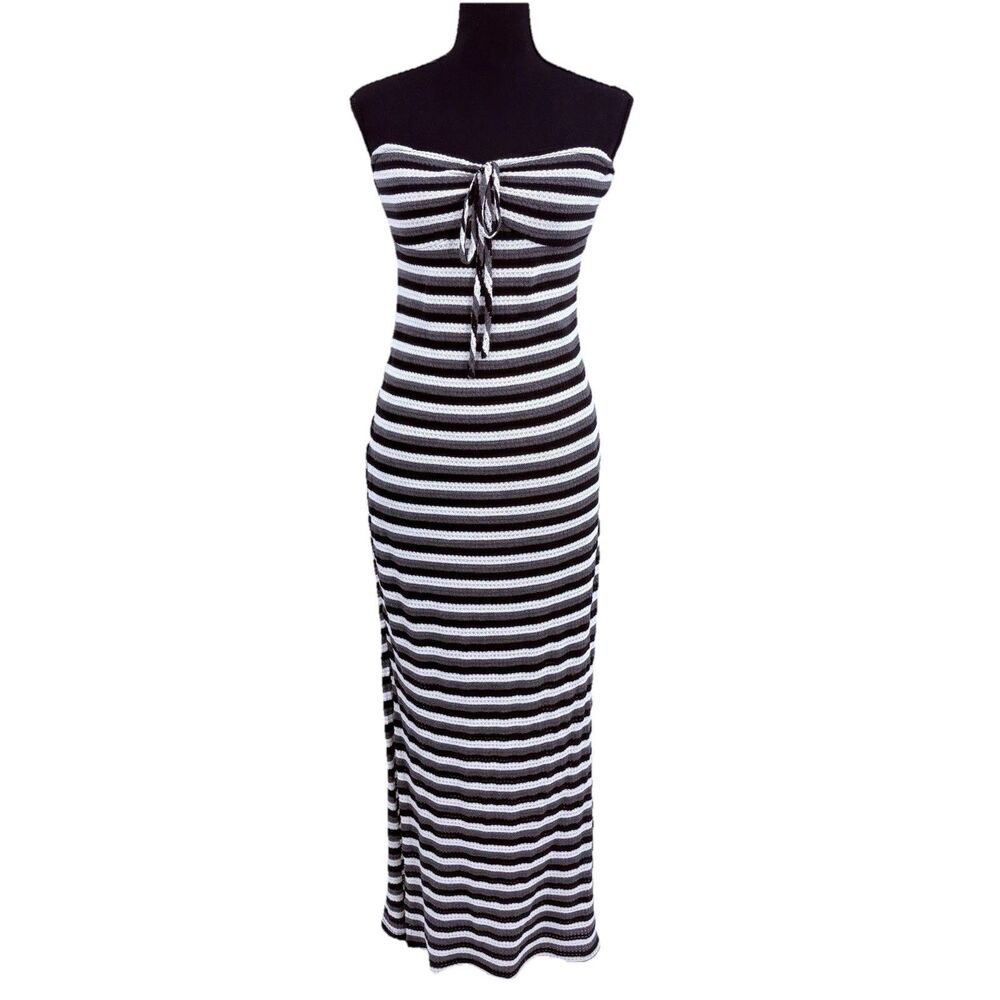 HYFVE Crochet Maxi Tube Dress Medium Boho Chic Summer  Vacation Festival Travel
